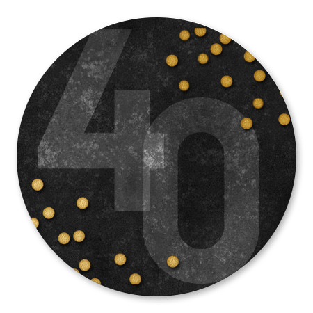 40, confetti en zwart